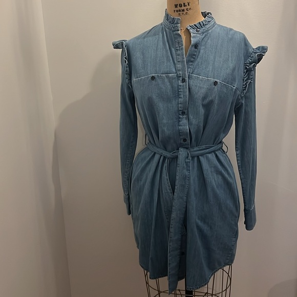 & Other Stories Climbing Flower Denim Dress Size 10 NWT - Picture 3 of 11